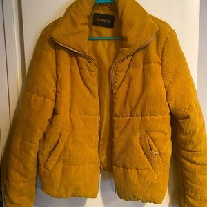 Trendy Mustard Yellow Puffer Jacket